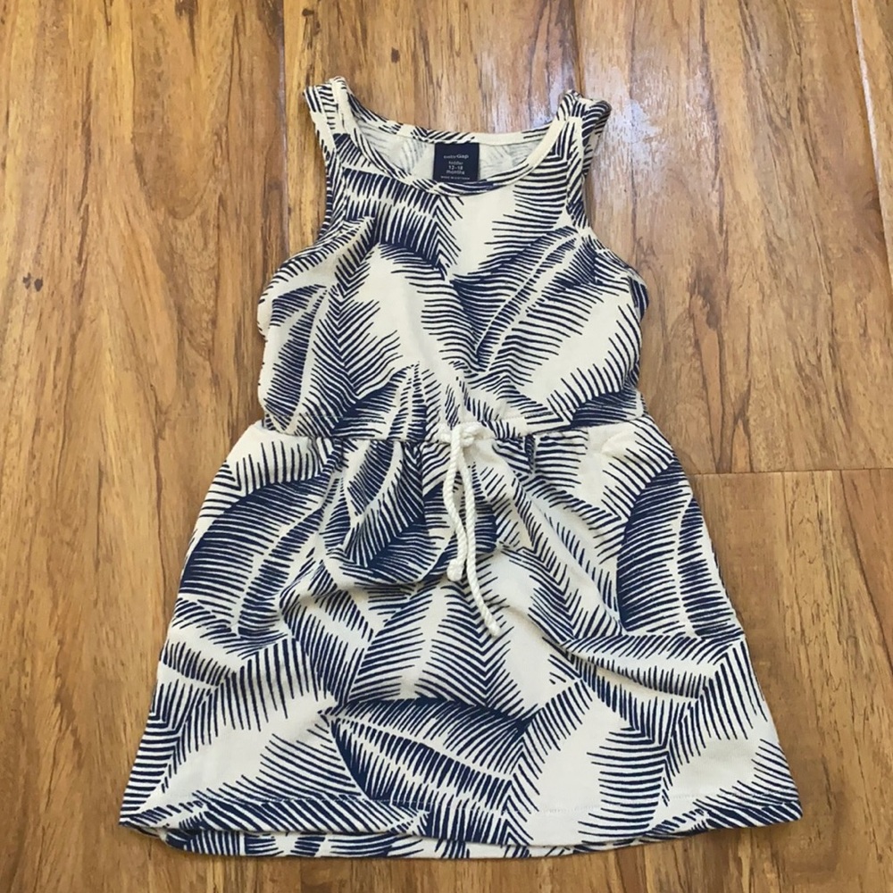 EUC Gap Baby Tropical Tie Waist Dress | 12-18M